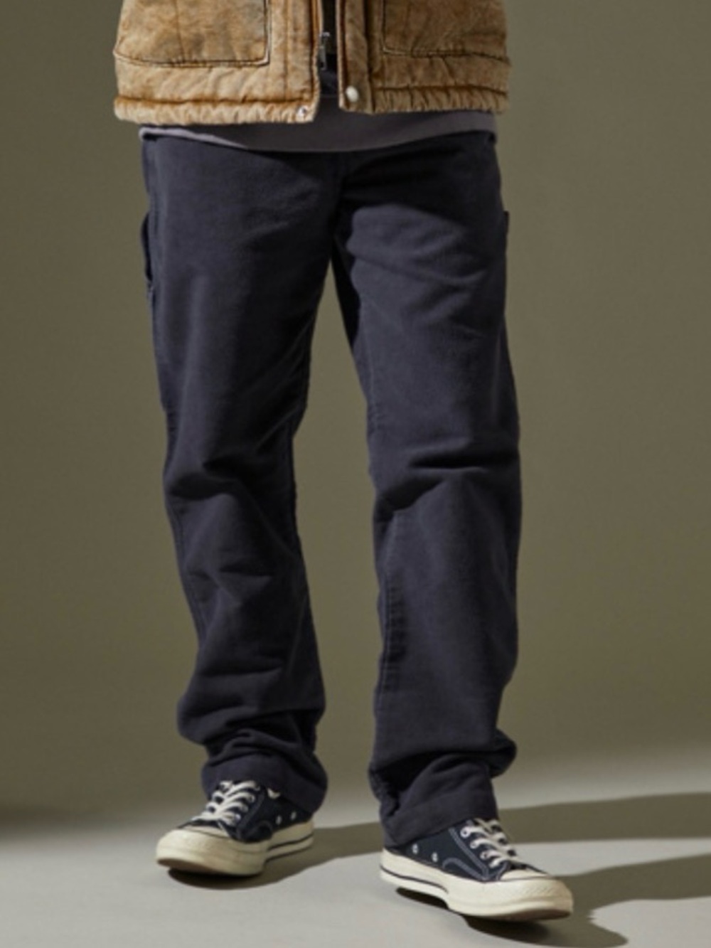 BDG Men's Pull-On Painter Pants in Washed Black